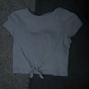white crop top